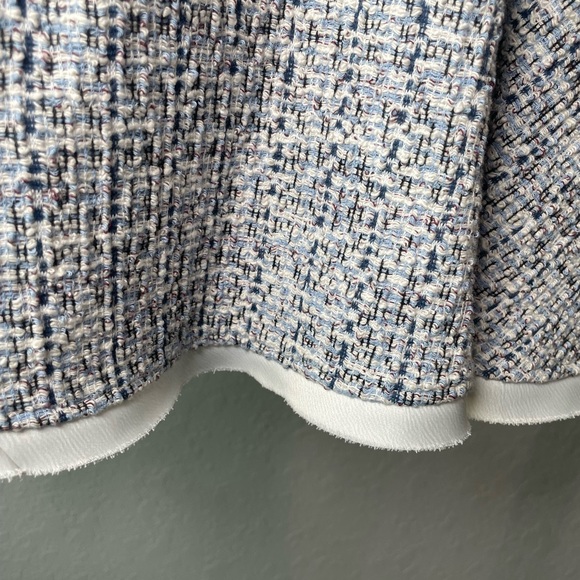 Zara Blue and White Tweed Camisole Top - Picture 5 of 8